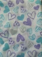 Пеленки Моя планета Серца сиреневые К186-22 93x100 см