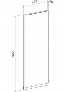 Фасад для кухни Грейд графит матовый 920x296 верхний правый альфа