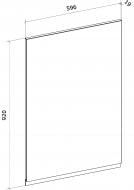 Фасад для кухни Грейд графит матовый 920x596 верхний левый альфа