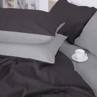 Комплект постельного белья Сатин Smoke 0251+0240 175х210 см светло-серый/серый MirSon