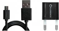 Зарядное устройство Florence FL-1000-KM+ microUSB cable black