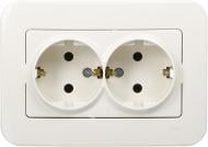 Розетка двойная с заземлением Viko Rollina без шторок без крышки крем 90421056