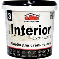 Краска водоэмульсионная Elite Construction Интерьер мат белая 1 л