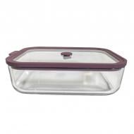 Емкость для хранения Vittora VT-8510 стеклянный со стеклянной силиконовой крышкой 1 л