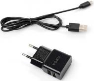 Зарядний пристрій Vinga 2 Port USB Wall Charger + microUSB cable