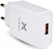 Зарядний пристрій Vinga QC3.0 Quick Wall Charger 1xUSB 18W Max