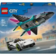 Конструктор LEGO City Реактивный самолет против автомобиля 60489