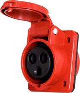 Розетка силовая стационарная с заземлением E.NEXT e.socket.pro.3.16.wall, 3п., 230В, 16А (413) красный p012010