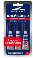 Суперклей Mustang Моментальный 3 г тюбик 3 шт. блістер 3XL