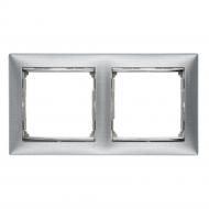 Рамка двухместная Legrand Valena Classic универсальная алюминий матированный 770332