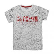 Футболка для хлопчика Macma Bitcoin р.128 білий 9002
