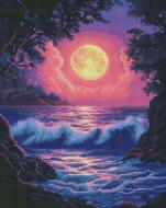 Алмазна мозаїка Прибій в місячному світлі 40x50 см Brushme