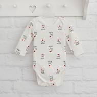 Боди детское унисекс Blanka Люблю Маму Папу р.86 бежевый 110363