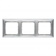 Рамка трехместная Legrand Valena Classic универсальная алюминий матированный 770333