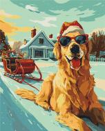 Картина за номерами Хвостатий санта 40x50 см Brushme