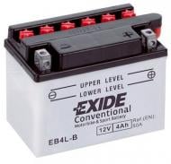 Аккумулятор автомобильный EXIDE 4Ah 50A 12V «+» справа (EB4L-B)