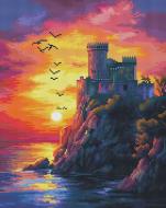 Алмазна мозаїка Захід сонця 40x50 см Brushme Алмазна мозаїка Захід сонця 40x50 см Brushme