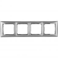 Рамка четырехместная Legrand Valena Classic универсальная алюминий матированный 770334