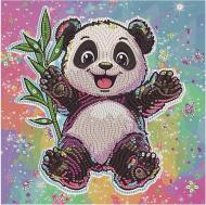 Алмазная мозаика Счастливая панда 25х25 см Brushme