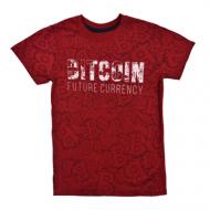 Футболка для мальчика Macma Bitcoin р.140 красный 9002