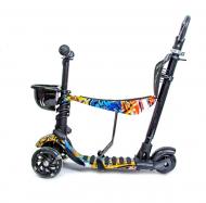 Самокат детский Scooter 5 in 1 Graffiti Черный (1617629379) Самокат детский Scooter 5 in 1 Graffiti Черный (1617629379)