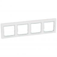 Рамка четырехместная Legrand Valena Classic горизонтальная белый/хрусталь 774464