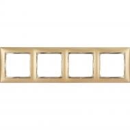 Рамка четырехместная Legrand Valena Classic универсальная матовое золото 770304