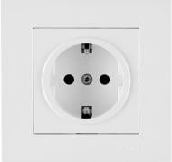 Розетка бытовая с заземлением IP20 белый 20 01 1000 217