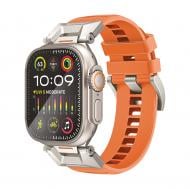 Ремінець Promate для Apple Watch 42/44/45/49 мм SilicaBand-Pro orange (silicaband-pro.orange)