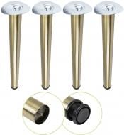 Мебельная ножка DC комплект 4 шт d60x710 мм для стола латунь с верхней стальной крепежной пластиной