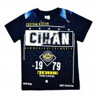 Футболка для дівчинки AKKU Cihan р.122 темно-синій 9025