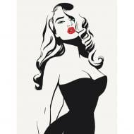Картина по номерам Lady in black 10060-AC 30х40 см 30х40 см ART CRAFT
