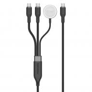 Кабель Promate Fusion-CCW USB-C to 100W 2хUSB-C /5W Apple Watch Charger 1,4 м black (fusion-ccw.black)