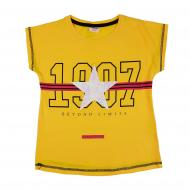 Футболка для дівчинки AKKU з зіркою р.134 жовтий 9028