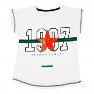 Футболка для дівчинки AKKU з зіркою р.140 білий 9028