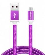 Дата-кабель ADATA USB – microUSB 1 м фіолетовий (AMUCAL-100CMK-CPU)