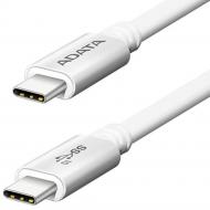 Дата-кабель ADATA USB C – USB C 3.1 1 м білий (ACC3AL-100CM-CSV)