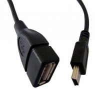 Дата-кабель Atcom USB AF – miniUSB 0,8 м черный (12821)