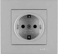 Розетка бытовая с заземлением IP20 серебряный 20 03 2000 217 Розетка бытовая с заземлением IP20 серебряный 20 03 2000 217