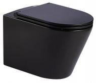 Унітаз підвісний Imprese VLTAVA TWIST BLACK 51*36*35 см, сидіння Duroplast slow-closing