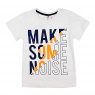 Футболка для хлопчика AKKU Make Some р.140 білий 9064