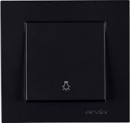 Выключатель кнопочный одноклавишный Arvia Electric Karen без подсветки черный 20 07 2000 205 Выключатель кнопочный одноклавишный Arvia Electric Karen без подсветки черный 20 07 2000 205