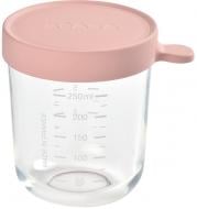Контейнер для хранения Beaba стеклянный 250 мл розовый (912653)