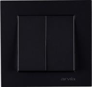 Выключатель двухклавишный Arvia Electric Karen без подсветки черный 20 07 2000 202 Выключатель двухклавишный Arvia Electric Karen без подсветки черный 20 07 2000 202