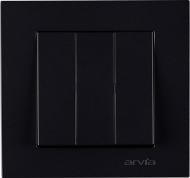 Выключатель трехклавишный Arvia Electric Karen без подсветки черный 20 07 2000 254 Выключатель трехклавишный Arvia Electric Karen без подсветки черный 20 07 2000 254