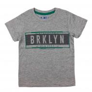 Футболка для мальчика AKKU BRKLYN р.116 серый 9065