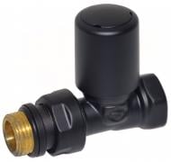 Кран радиаторный Carlo Poletti First 1/2" black matte V140710EFS9005O