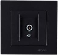 Розетка TV проходная без заземления IP20 черный 20 07 2000 272