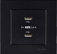Розетка USB без заземления IP20 черный 20 07 2000 302