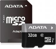 Карта пам'яті ADATA microSDXC 32 ГБ Class 10 (AUSDH32GUICL10-RA1) UHS-I + SD адаптер